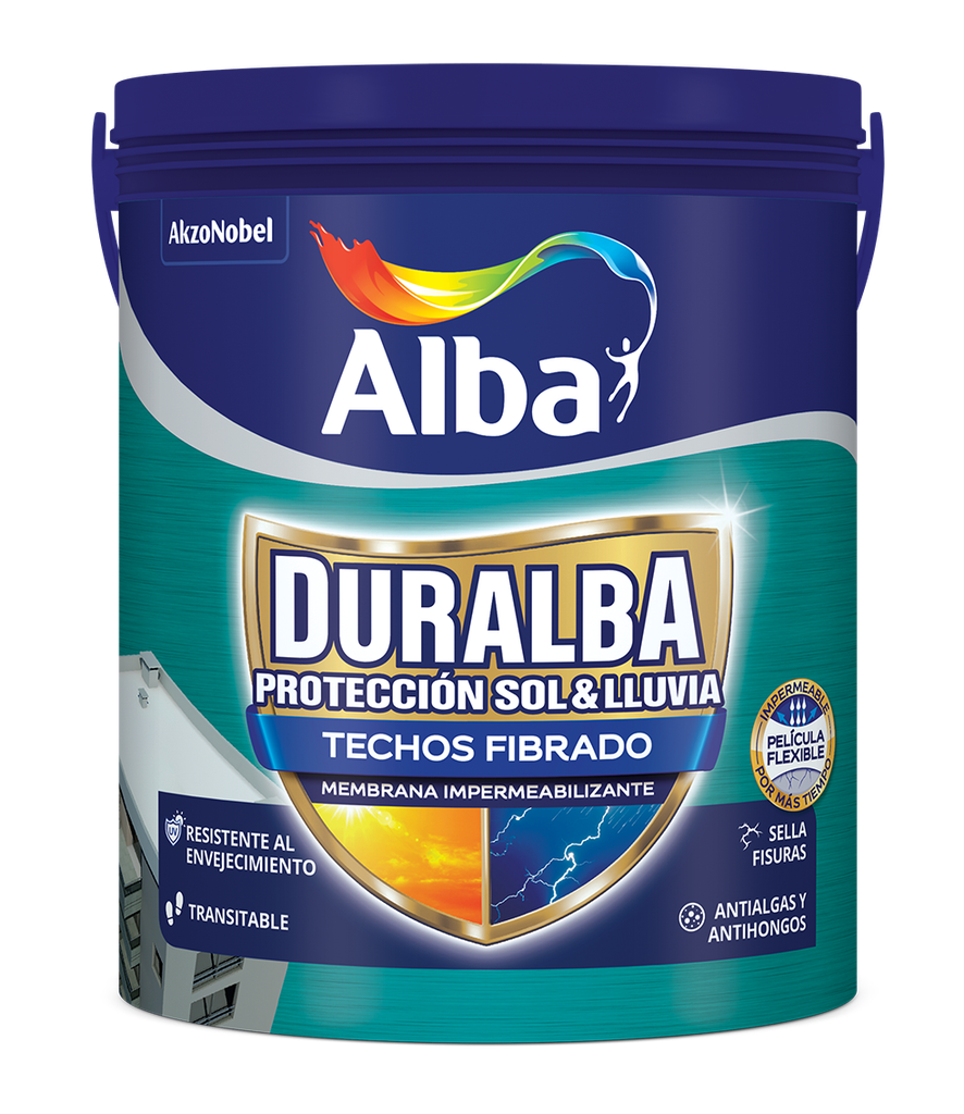 Duralba techos fibrado teja continental x 10 lts.