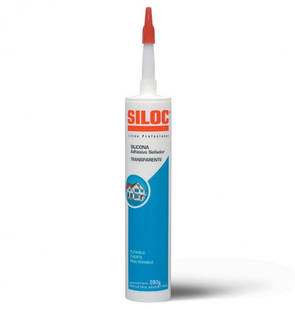 Siloc Silicona adhesiva sellador blanco x 280 Grs.