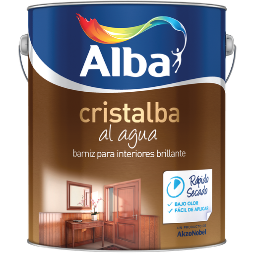 Cristalba barniz al agua bte. x 4 lts.
