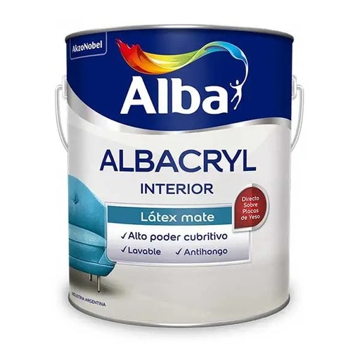 Albacryl latex interior blanco x 4 lts.