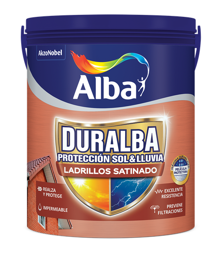 Duralba ladrillos satinado transparente x 10 lts.