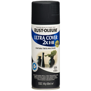 Aerosol r.o. ultra cover negro mate x 340 grs.