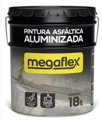 Megaflex pintura asfaltica aluminizada x 18 lts.